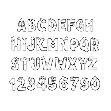 Funny Letters & Numbers Coloring Page for Kids!