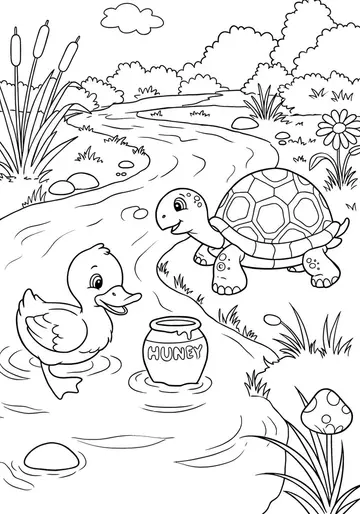 Magical Rolling Honey Pot Coloring Book Pages