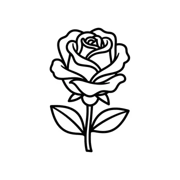 Rose Fun Coloring Page for Kids