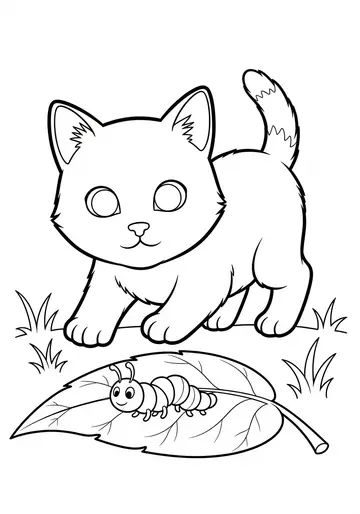 Kitten Pip's Big Wiggle Adventure Coloring Pages