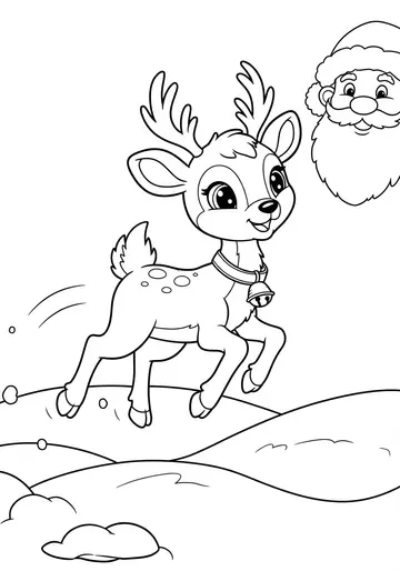 Rory the Reindeer's Flight Coloring Pages