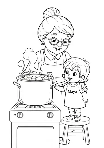 Kitchen Adventure Thanksgiving Coloring Pages