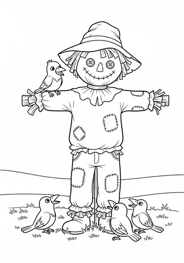 Barnaby the Scarecrow's fall Coloring Pages