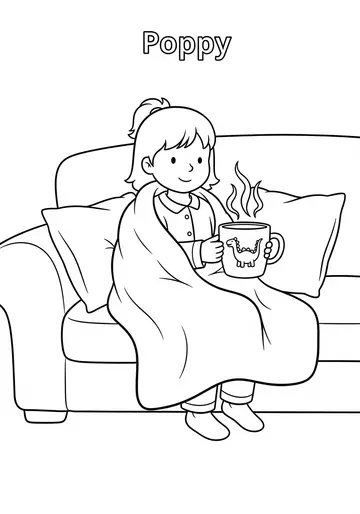 A Cozy autumn Evening Inside Fun Coloring Pages