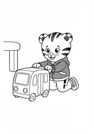 Daniel Tiger's Trolley Fun Coloring Pages