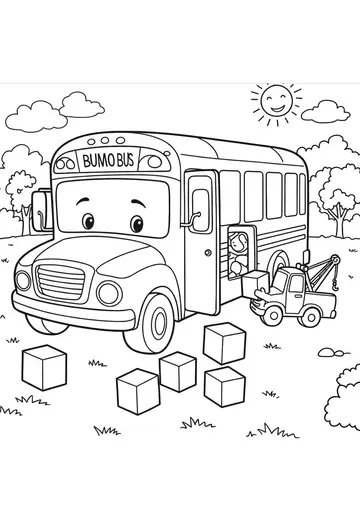 Bumper the Bus & Friends cars Coloring Pages