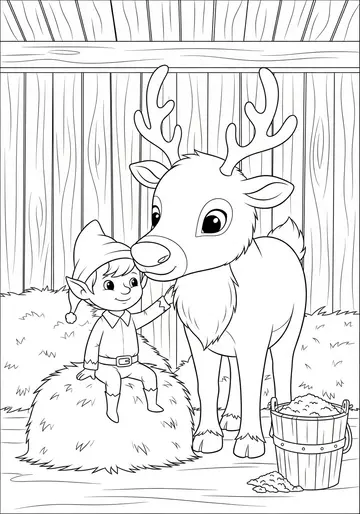 Reindeer Stables Adventure Coloring Pages
