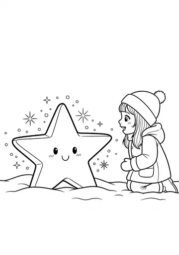 7.Cozy Christmas Stories Coloring Pages for Kids