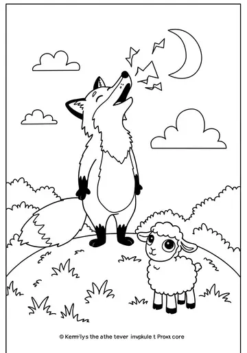 Confident Fox Finds His Voice Coloring Pages