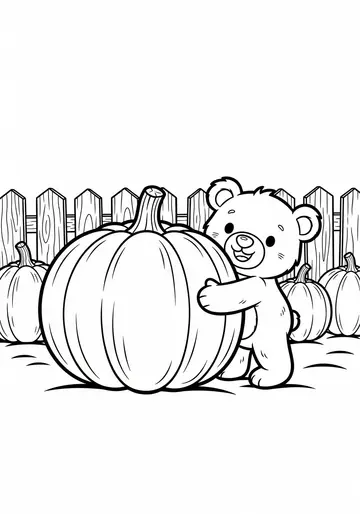 Barnaby's Pumpkin autumn Coloring Pages for Preschoolers