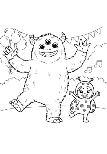 Ferdinand the Monster Discovers Dancing Halloween Pages