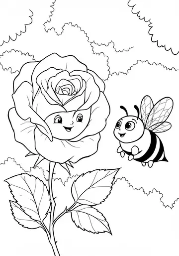 Friendship & Kindness Roses Coloring Pages