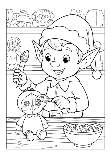 4.Cozy Christmas Stories Coloring Pages for Kids
