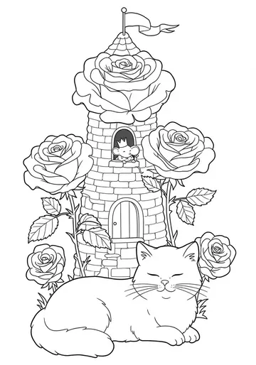 King Squeak's Rose Castle Coloring Pages
