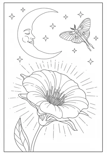 Luna's Night Adventure Coloring Pages