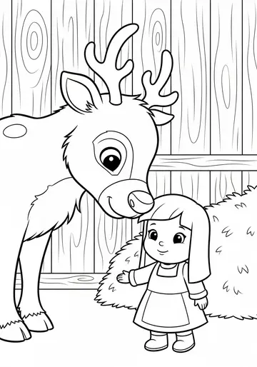 Kindness to Reindeer Coloring Pages