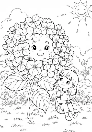 Growing & Learning Hydrangeas Coloring Pages