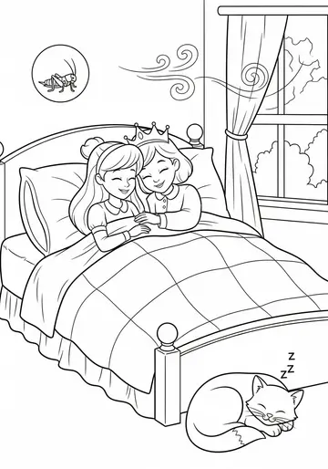 Cozy Princess Coloring Pages for Ages 3-5