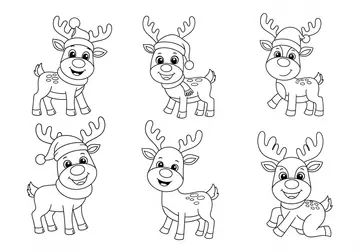 Santa's Reindeer Coloring Page! Get Festive!
