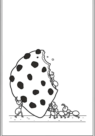 11 Teamwork Ants animal Coloring Pages