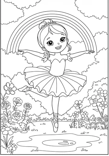 Rainbow Magic Ballerina Coloring Pages for Ages 3-5