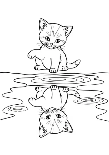 Smudge Meets a Friend Kitten Coloring Pages