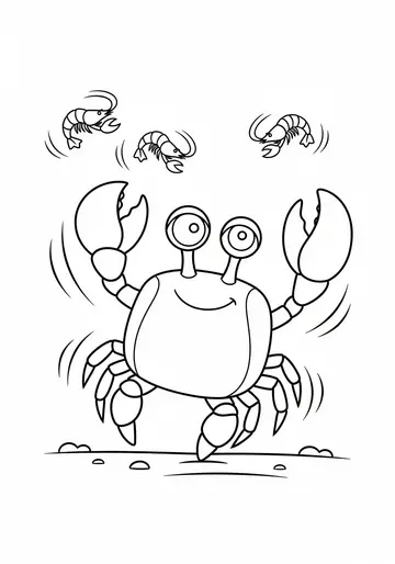 Cleo the Crab's Dance Party sea animal Coloring Pages