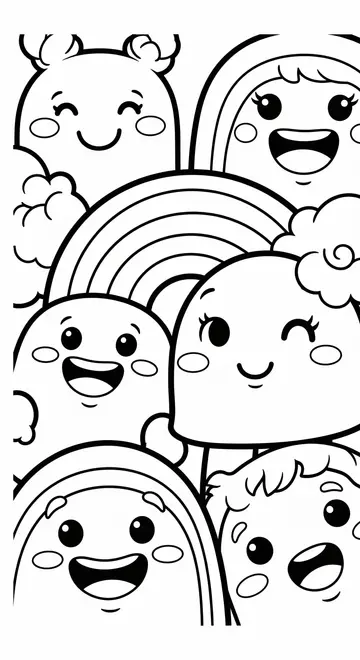 Giggle Time! Funny Rainbow Friends Coloring Page