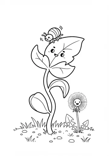 Growth & Fun Peonies Coloring Pages for Preschool