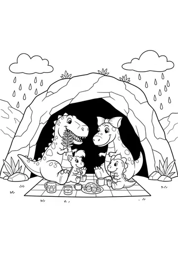 Cozy Cave Adventure Coloring Pages