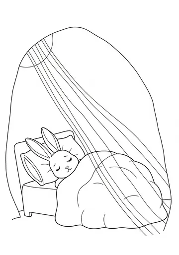 Cozy Tone cute rabbit Coloring Pages The Sleepy Moonbeam