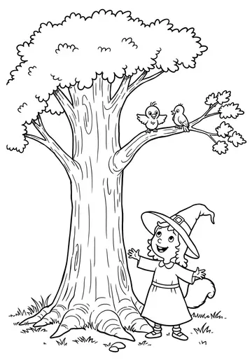 Learning & Helping Friends Halloween Coloring Pages