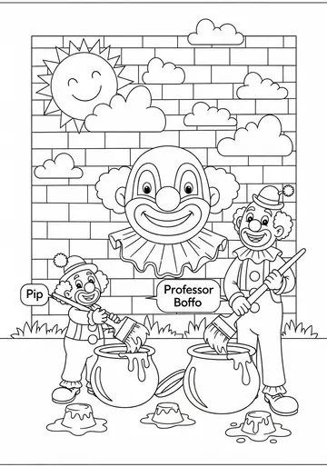Pip Meets Pudding International Clown Week Coloring Pages