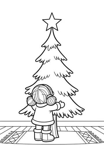 Magical Christmas Tree Coloring Book Pages