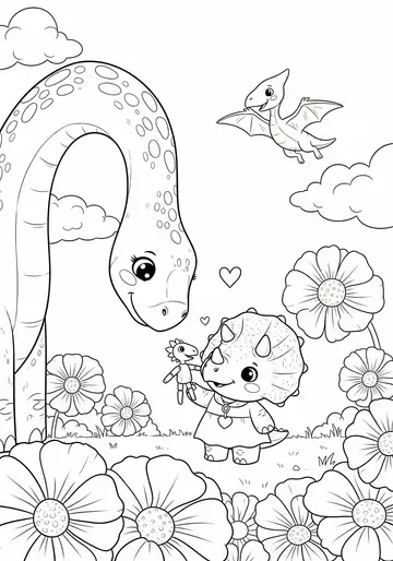 Dino Playground Adventure Coloring Pages