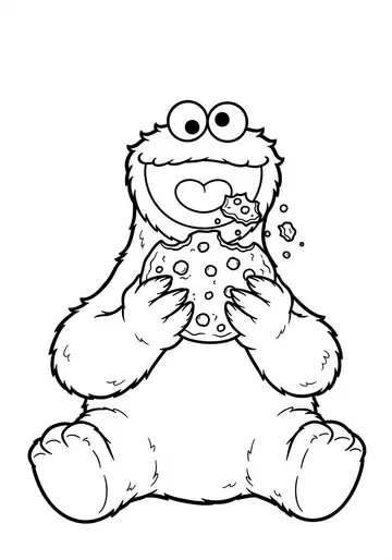 Cookie Monster Coloring Page - Free Printable Treat