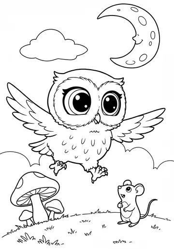 Science & Discovery Owl Coloring Pages