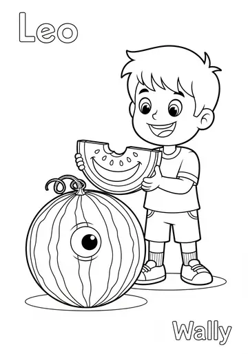 Monster Fun & Creativity National Watermelon Day Coloring Pages
