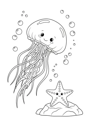 Friendship & Fun Ocean Coloring Pages