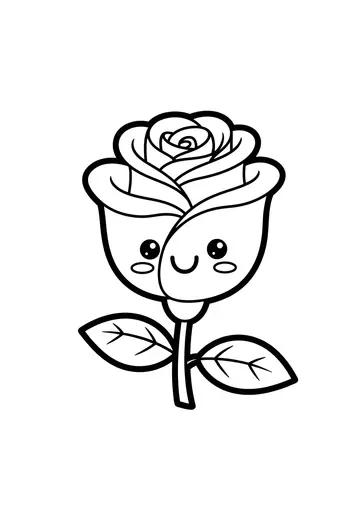 What Makes This Rose Coloring Page Smile?