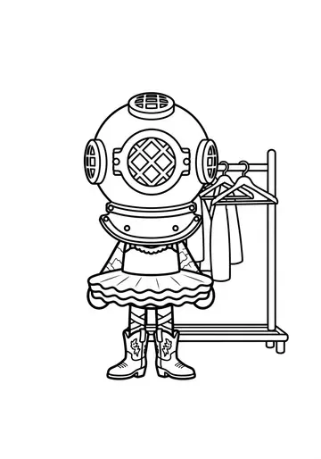 Funny Toca Boca Outfit Mix-Up Coloring Pages