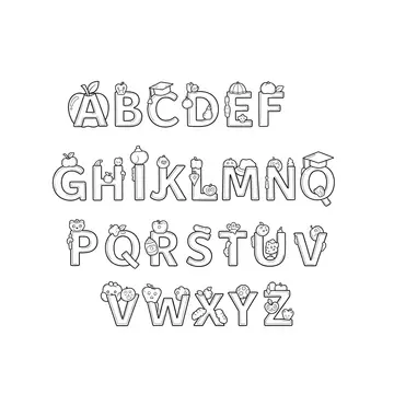 A-Z Alphabet Fun Coloring Page for Kids