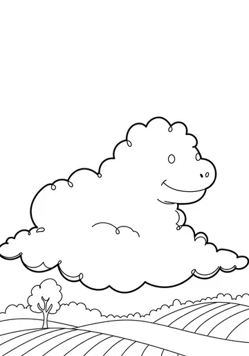 Puffy the Cloud's July Adventure Coloring Pages