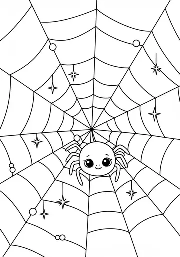 Stella's Sparkly Web Halloween Coloring Pages