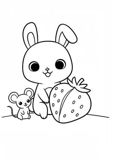 Sharing & Friendship Bunny Coloring Pages