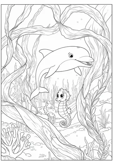 Finn Rescues Wisp Dolphin Coloring Pages