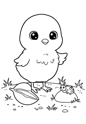Chick Pip's First Peck Coloring Pages