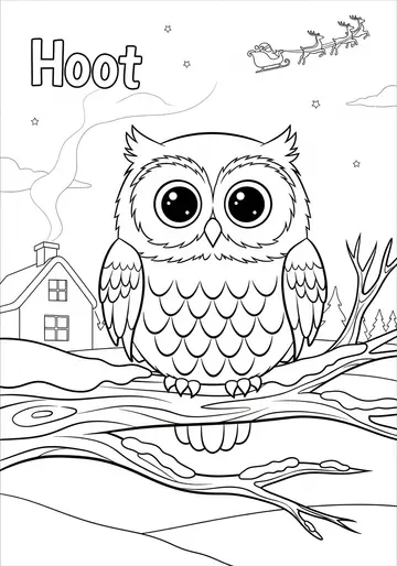 8.Cozy Christmas Stories Coloring Pages for Kids
