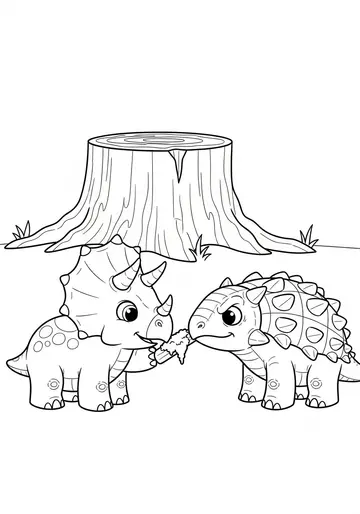 Trixie Meets Spike Coloring Pages
