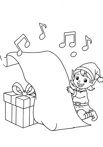 Musical Fun Santa's Workshop Coloring Pages